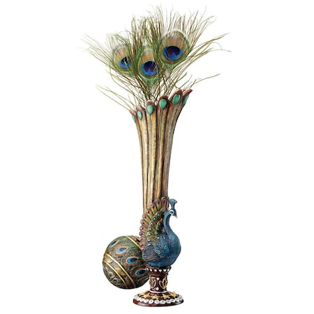 Design Toscano Peacock Bud Vase KY1034
